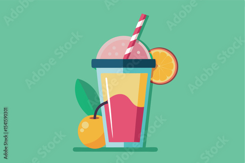 Delicious fruit smoothie with vibrant colors and toppings