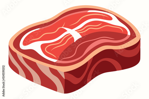 Fresh cut of beef steak displayed in vibrant colors and rich textures ideal for grilling or cooking