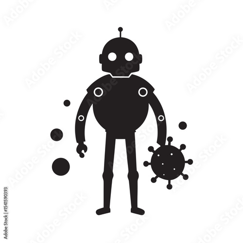 Nano Bot Bloodstream Treatment Vector Art
