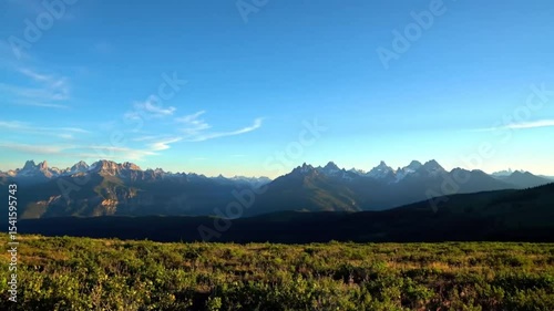 Mountain vista under a clear sky