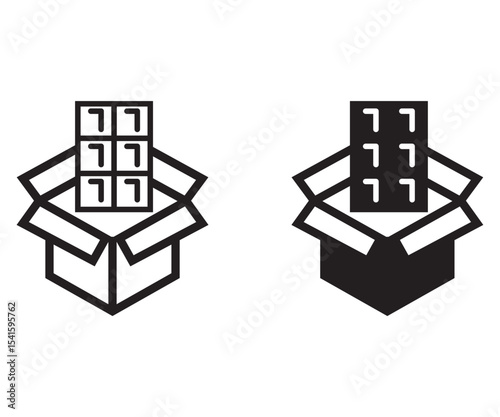 Candy box glyph icon. Silhouette symbol. Sweets. Negative space. Vector isolated illustration