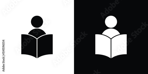 Book open reader icon Vector scalable graphics