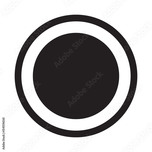 Circle shape icon vector geometry symbol for creative graphic design element in a flat color pictogram illustration