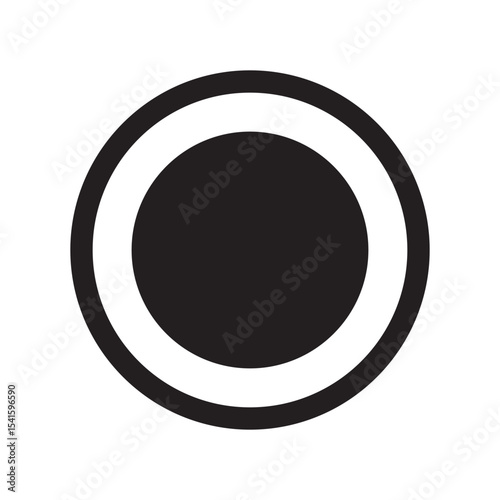 Circle shape icon vector geometry symbol for creative graphic design element in a flat color pictogram illustration