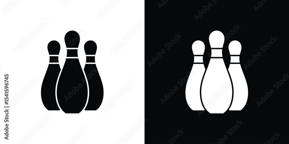 Fototapeta premium Bowling pins icon Vector scalable graphics
