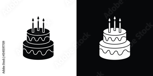Cake birthday icon Vector scalable graphics