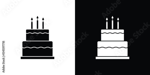 Cake birthday icon Vector scalable graphics
