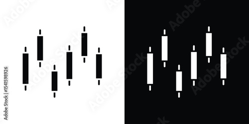Chart candlestick icon Vector scalable graphics