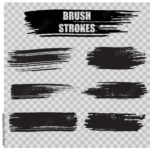 Hand Drawn Paint Brush Strokes – Vector Pack