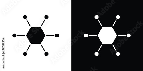 Chart connected icon Vector scalable graphics