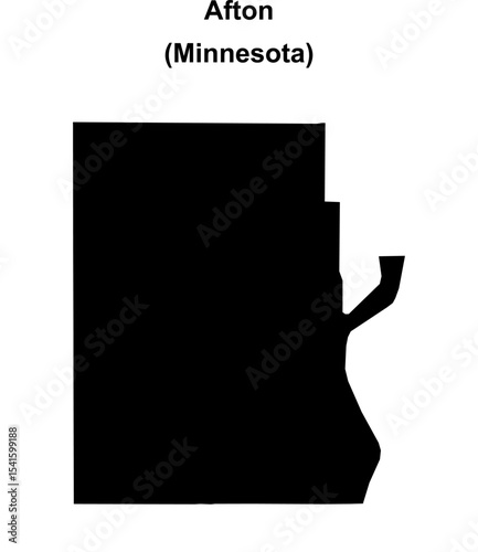 Afton (Minnesota) blank outline map