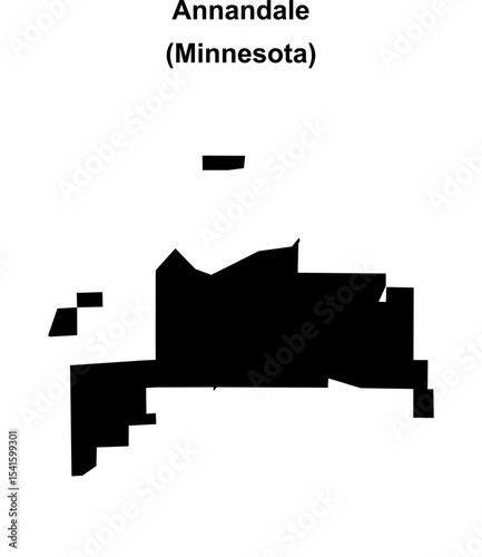 Annandale (Minnesota) blank outline map