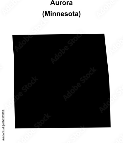Aurora (Minnesota) blank outline map