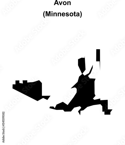 Avon (Minnesota) blank outline map