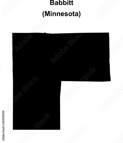 Babbitt (Minnesota) blank outline map