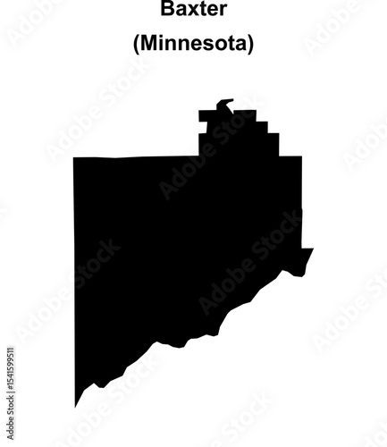 Baxter (Minnesota) blank outline map