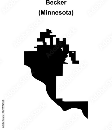 Becker (Minnesota) blank outline map