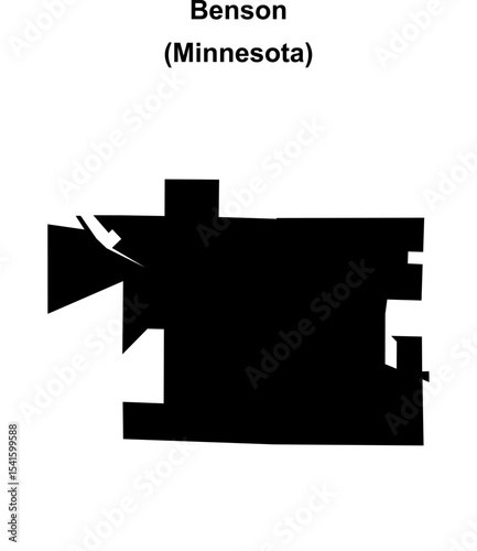 Benson (Minnesota) blank outline map