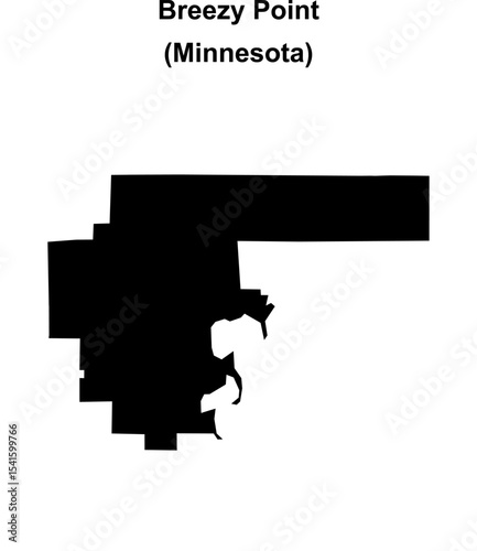 Breezy Point (Minnesota) blank outline map
