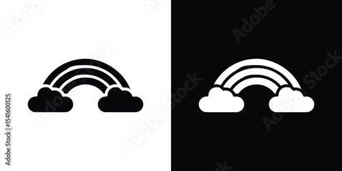 Cloud rainbow icon Vector scalable graphics