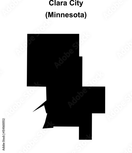Clara City (Minnesota) blank outline map
