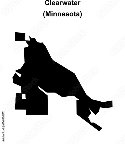 Clearwater (Minnesota) blank outline map