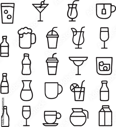Clean modern line art design abstract geometric shapes and lines in black and white