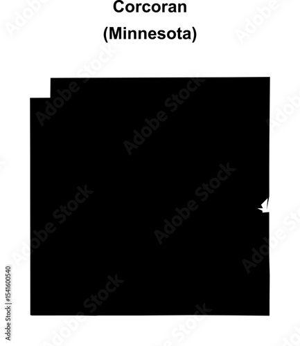 Corcoran (Minnesota) blank outline map