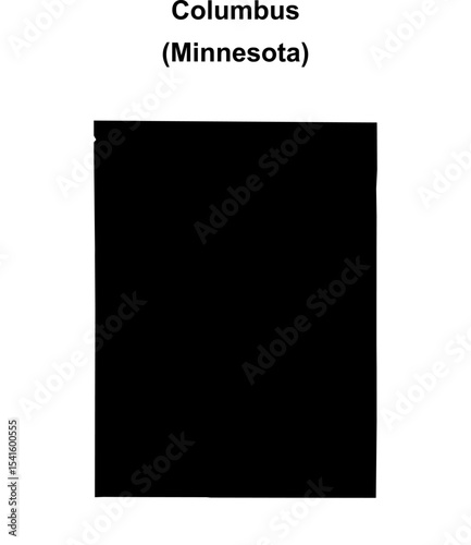 Columbus (Minnesota) blank outline map