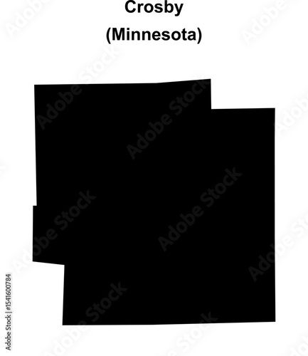Crosby (Minnesota) blank outline map