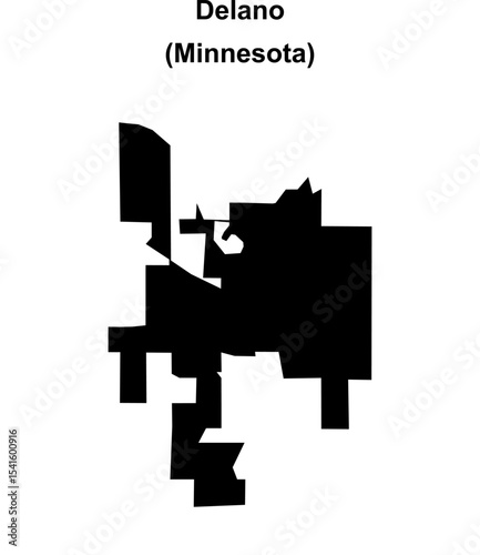 Delano (Minnesota) blank outline map