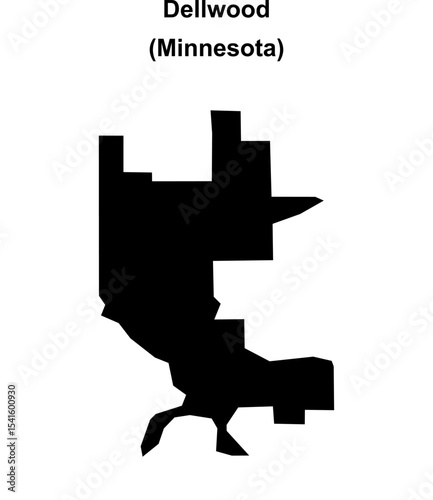 Dellwood (Minnesota) blank outline map