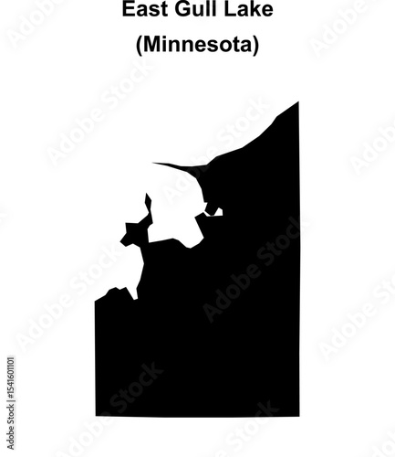 East Gull Lake (Minnesota) blank outline map