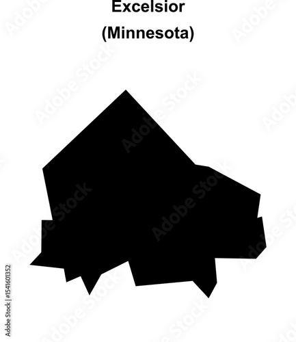 Excelsior (Minnesota) blank outline map