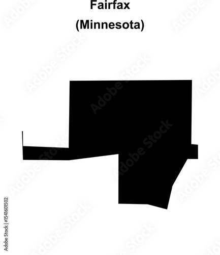 Fairfax (Minnesota) blank outline map