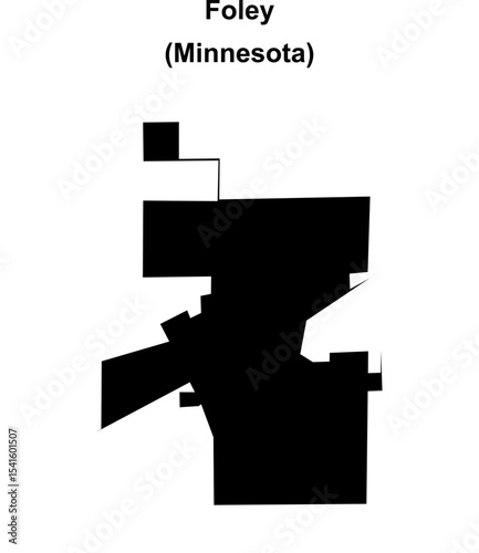 Foley (Minnesota) blank outline map