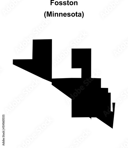 Fosston (Minnesota) blank outline map
