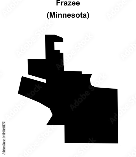 Frazee (Minnesota) blank outline map