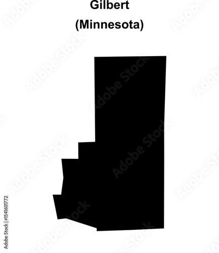 Gilbert (Minnesota) blank outline map