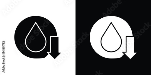 Crude oil barrel price falling down icon Vector scalable graphics
