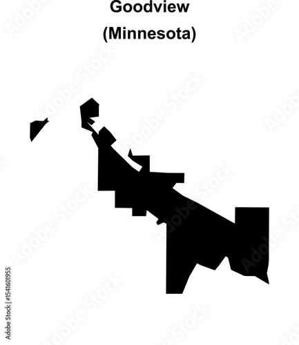 Goodview (Minnesota) blank outline map