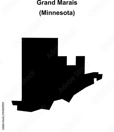 Grand Marais (Minnesota) blank outline map