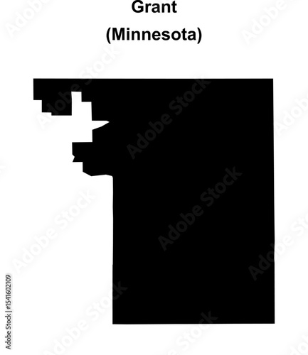 Grant (Minnesota) blank outline map