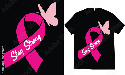 Breast Cancer Awareness T-shirt Design, Pink spreads the hope, find the cure