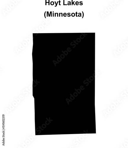 Hoyt Lakes (Minnesota) blank outline map