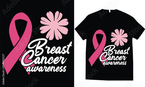 Breast Cancer Awareness T-shirt Design, Pink spreads the hope, find the cure