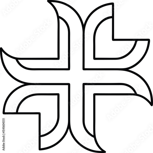 Minimal Hindu Swastika symbol with traditional elegance