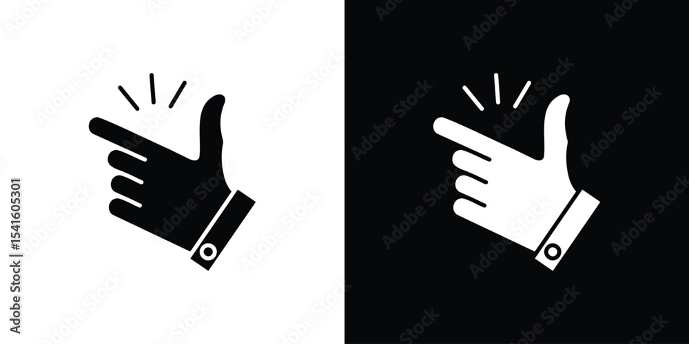 Obraz premium Finger snapping icon Vector scalable graphics