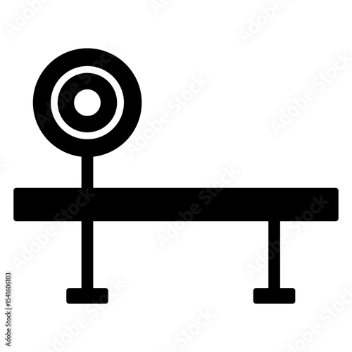 Icono banco de pesas para entrenamiento en gimnasio 