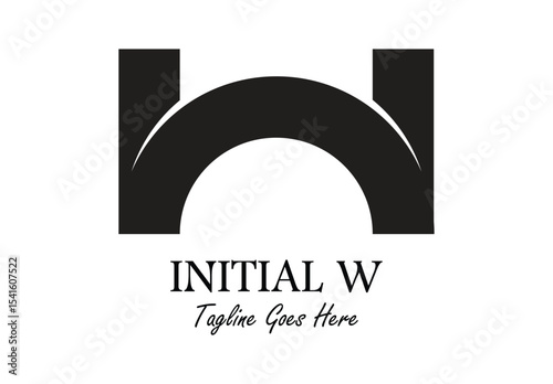 Initial letter W simple logo